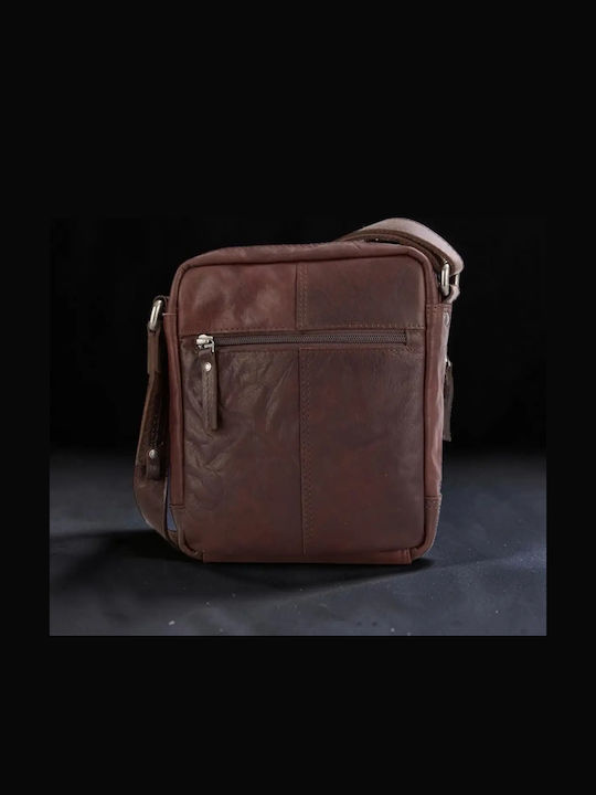 Leather Men's Shoulder / Crossbody Bag Brown