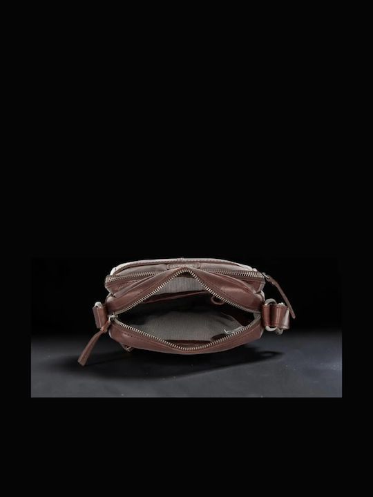 Leather Men's Shoulder / Crossbody Bag Brown