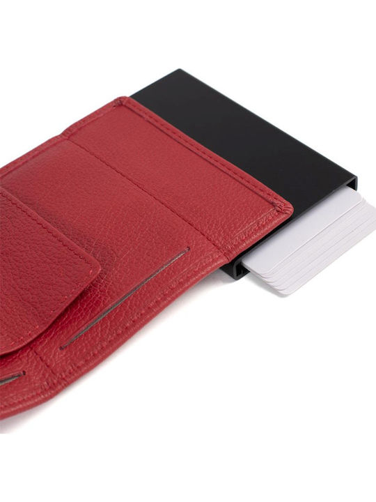 Δερμάτινο Γυναικείο Πορτοφόλι με RFID Κόκκινο