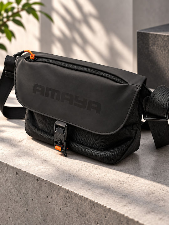 Men's Black Messenger Bag