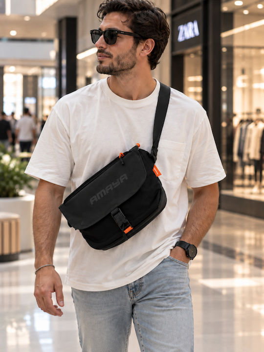 Men's Black Messenger Bag