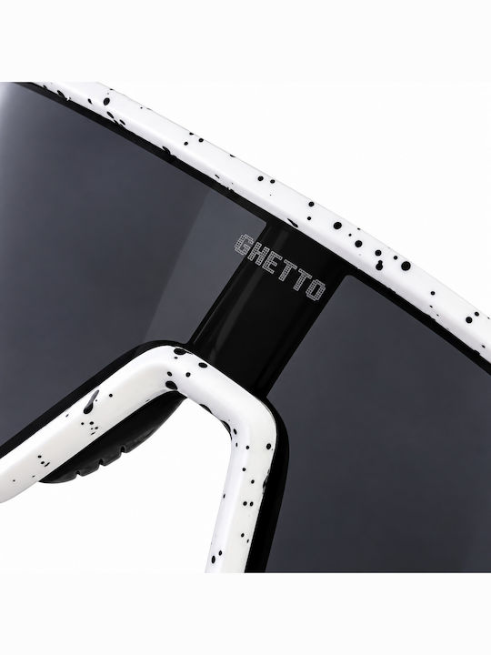 Ghetto Unisex Sonnenbrillen mit Horn umrandetem Rahmen Weißer Tartaruga