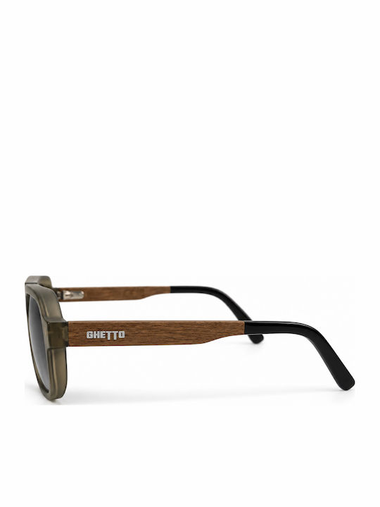 Ghetto Unisex Ochelari De Soare Olive Degrade
