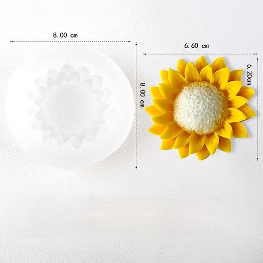 Formen Silikon Sonnenblume 8x8cm