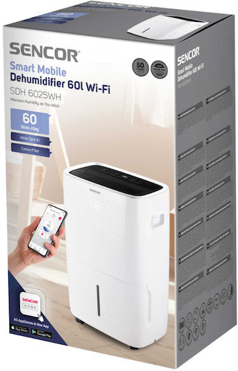 Sencor SDH 6025WH Dehumidifier with Compressor and Wi-Fi 60lt