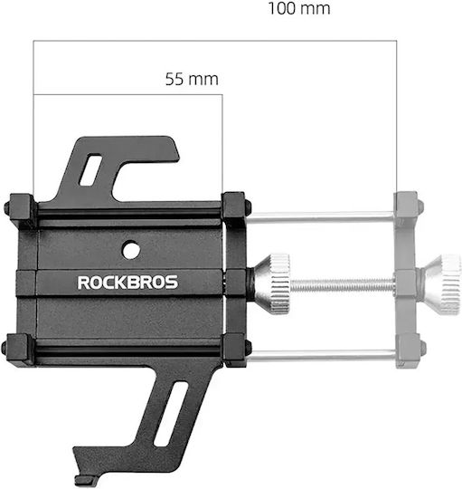 Rockbros 699 Suport Pentru Telefon Mobil Clema De Ghidon Roșie