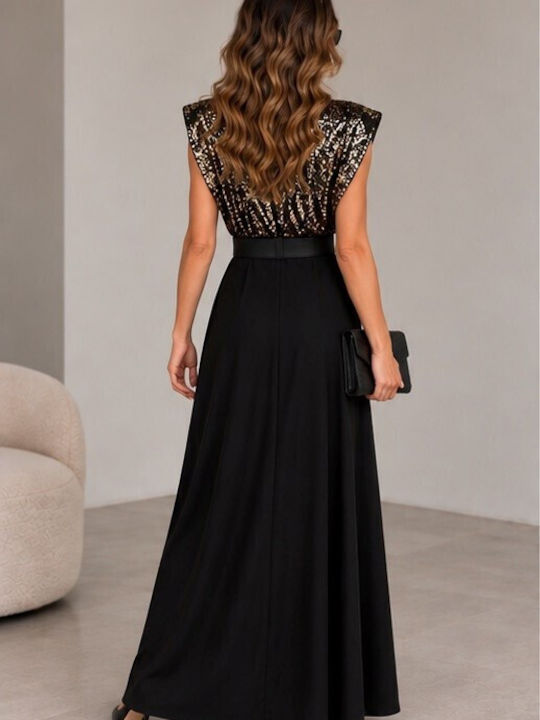 Midi Evening Dress Gold