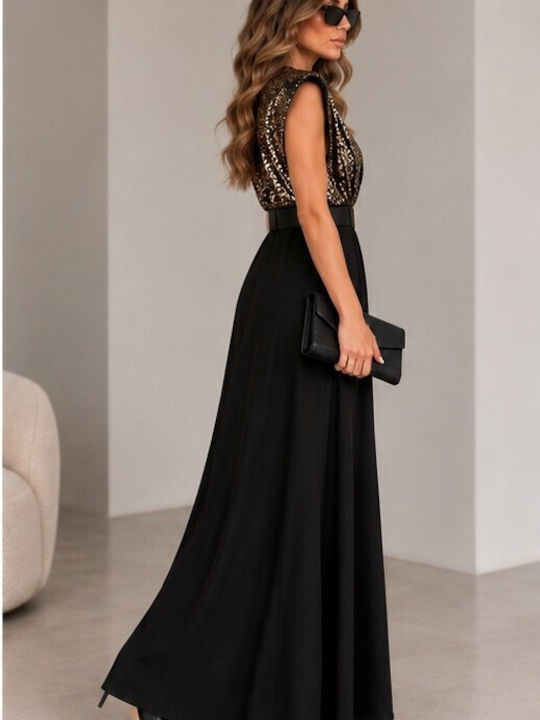 Midi Evening Dress Gold