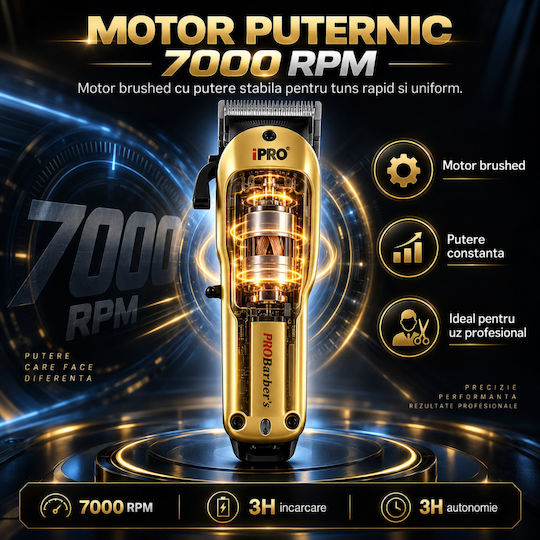Professionelle Wiederaufladbare Haarschneidemaschine Gold