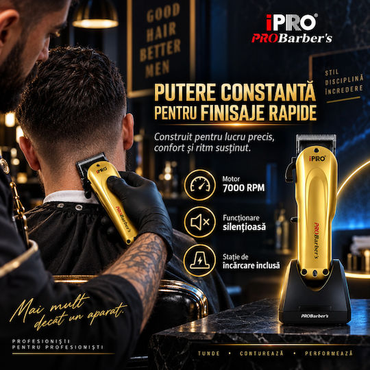 Professionelle Wiederaufladbare Haarschneidemaschine Gold