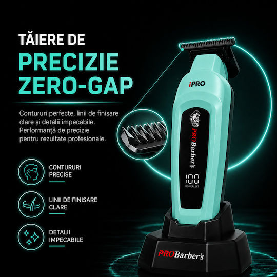 Aparat de Tuns Profesional cu Baterie Reîncărcabilă Negru
