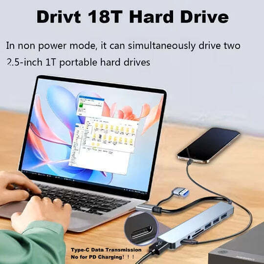 8-Port USB 3.0 Hub with USB-C Connection