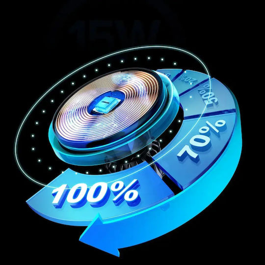 Joyroom Suport auto pentru telefon 15w Încărcător wireless Qi Compatibil MagSafe Grilă de ventilație Argintiu Jr-zs291