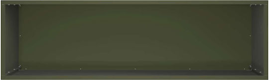 vidaXL Metallic Olive Green Planter Box 100x30x50cm