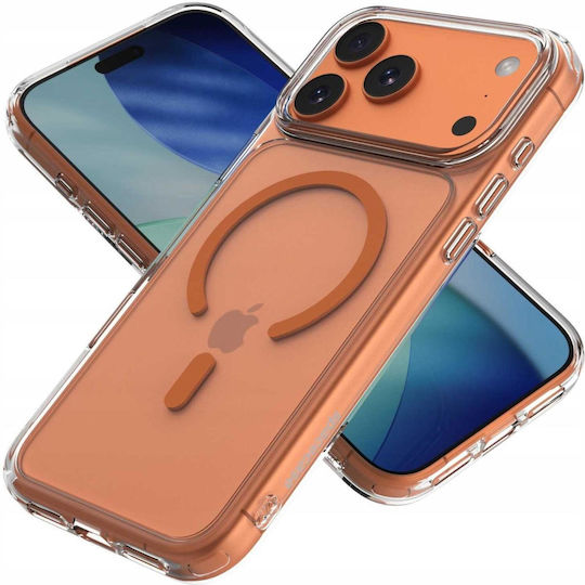 Handyhülle iPhone 18 Pro Max 17 Pro Max Spacecase Klare Magsafe Hart Transparent Magsafe Orange 5905719144203