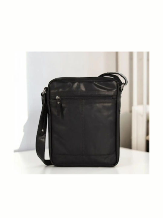 Leather Men's Shoulder / Crossbody Bag Black