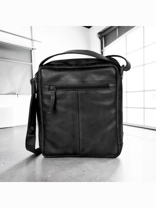 Leather Men's Shoulder / Crossbody Bag Black