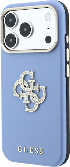 Guess Guess Smooth + & Big Strass Logo Калъф Apple iPhone 18 Pro Max 17 Син