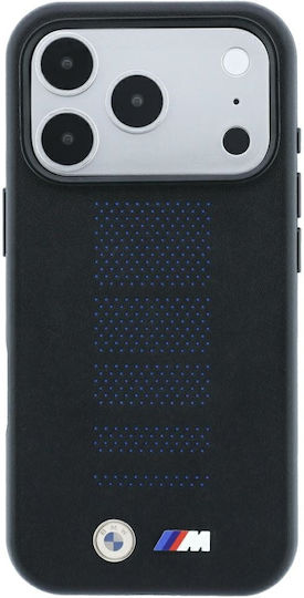 BMW M Blau Perfo Metall Logo Magsafe Handyhülle iPhone 18 Pro / 17 Pro Schwarz