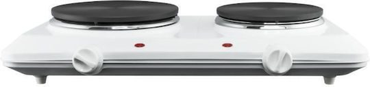 OK. Countertop Burner Enamel Double White