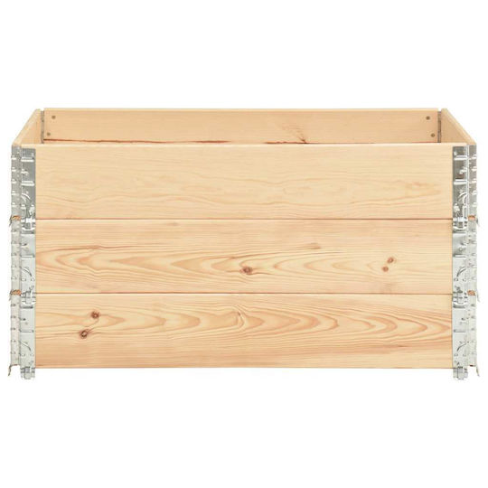 vidaXL Garden Fencing Supplies Flower Bed made of Wood 80x120x19 cm 3 Pieces