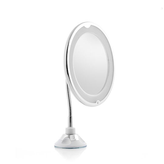 Oglindă de machiaj cu braț flexibil și ventuză Innovagoods V0101221 Alb Ø20cm