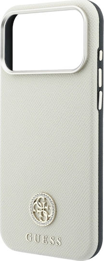 Guess Grained Round Strass Logo Magsafe Case Iphone 18 Pro Max 17 Pro Max Beige 3666339653910