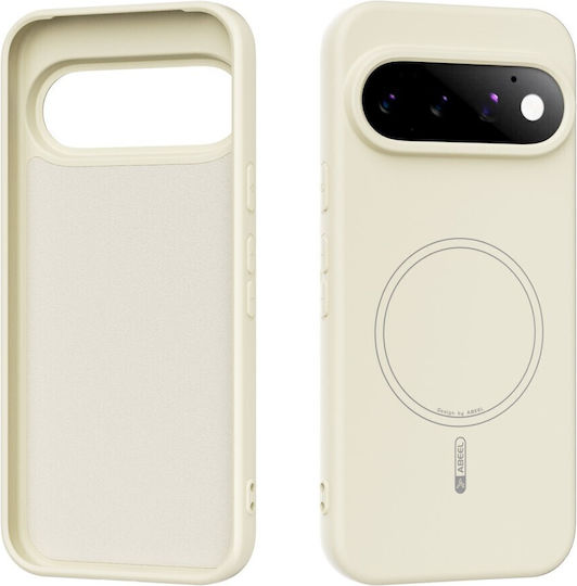 Abeel Liquid Silicone Силиконов Калъф Съвместим с Magsafe Бежов Google Pixel 11 5g/11 Pro 5g