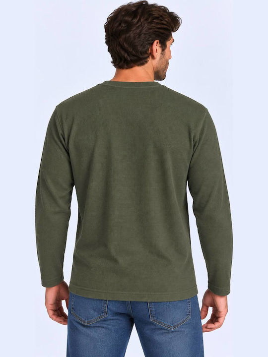 Long Sleeve Khaki Blouse