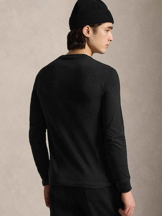 Langarm Herrenbluse Schwarz