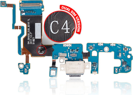 Charging Port Flex Cable Samsung Galaxy S9 Plus G9650 Dual Sim Version
