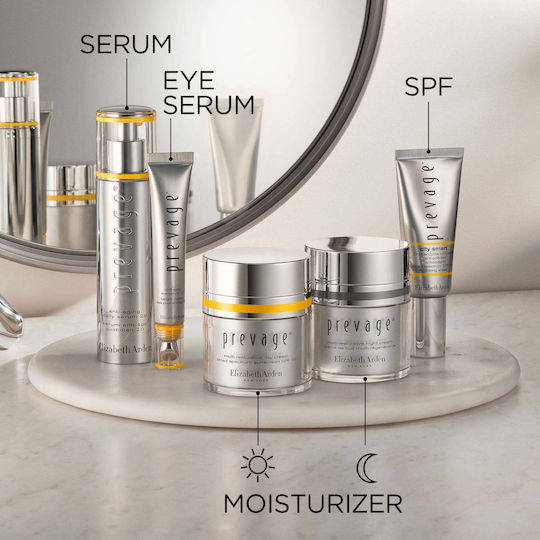 Elizabeth Arden Prevage Gesichtsfeuchtigkeitscreme Tag mit SPF30 für Feuchtigkeitsspendend Anti-Aging & Aufhellung mit Hyaluronsäure 50ml