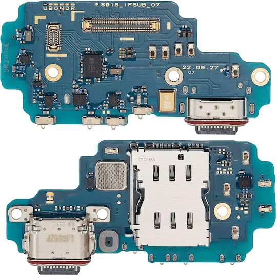 Charging Port Board Sim Card Reader Samsung Galaxy S23 Ultra 5g S918u Us Version Premium