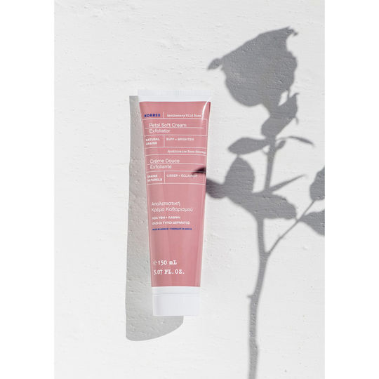 Korres Apothecary Wild Rose Petal Soft Крем за Скраб за Лице 150ml
