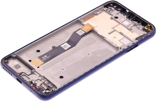 LCD модул с рамка Motorola Moto G Play Xt2093 2021 оригинален OEM мъгливо син