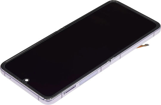 Innen-OLED-Baugruppe mit Rahmen für Samsung Galaxy Z Flip 4 5G US- und Internationale Version Aftermarket Plus Bora Lila