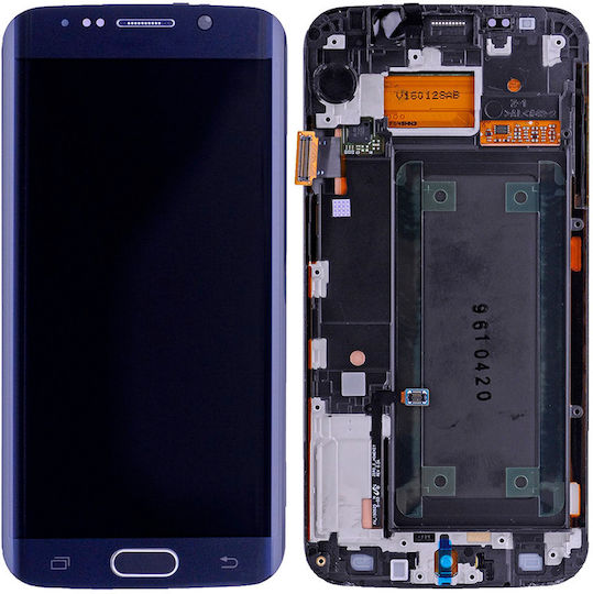 Oled Assembly Frame Samsung Galaxy S6 Edge Cdma Verizon Sprint Service Pack Black Sapphire