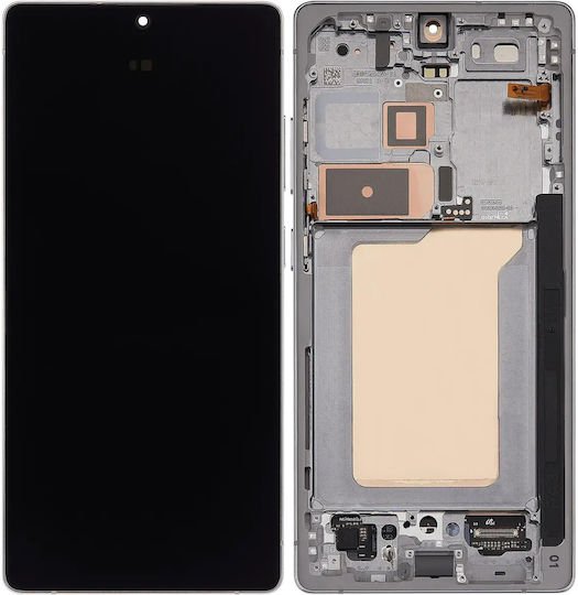 OLED модул с рамка Samsung Galaxy S25 Ultra 5G US & International Service Pack Титаниево бяло сребро
