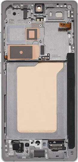 OLED модул с рамка Samsung Galaxy S25 Ultra 5G US & International Service Pack Титаниево бяло сребро