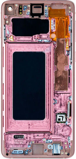 OLED модул с рамка Samsung Galaxy S10 Service Pack фламинго розов