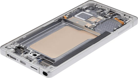 OLED модул с рамка Samsung Galaxy S25 Ultra 5G US & International Service Pack Титаниево бяло сребро