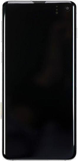 Oled Ersatzbildschirm mit Rahmen Samsung Galaxy S10 Service Pack Prisma Blau