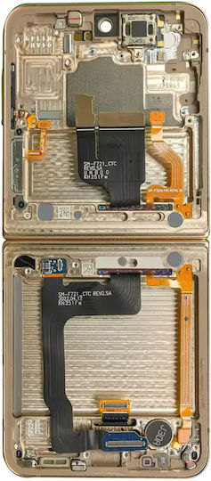 Inner Oled Assembly Frame Samsung Galaxy Z Flip 4 5g Us & International Service Pack Yellow