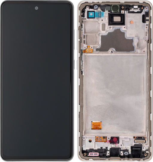 Oled Assembly Frame Samsung Galaxy A72 A725 2021 Service Pack Awesome White