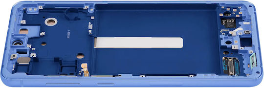 OLED Ersatzbildschirm für Mobiltelefone mit Rahmen Samsung Galaxy S21 FE 5G US & Internationale Version Nachbau Plus 120Hz Blau