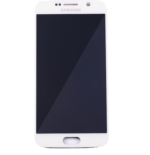 Oled Assembly Without Frame Samsung Galaxy S6 Service Pack White Pearl