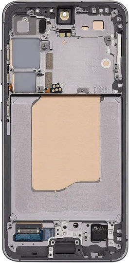 OLED Montage Rahmen Samsung Galaxy S25 5G Silber Shadow
