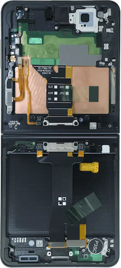 Innen-OLED-Baugruppe mit Rahmen für Samsung Galaxy Z Flip 7 5G US & International Service Pack Schwarz