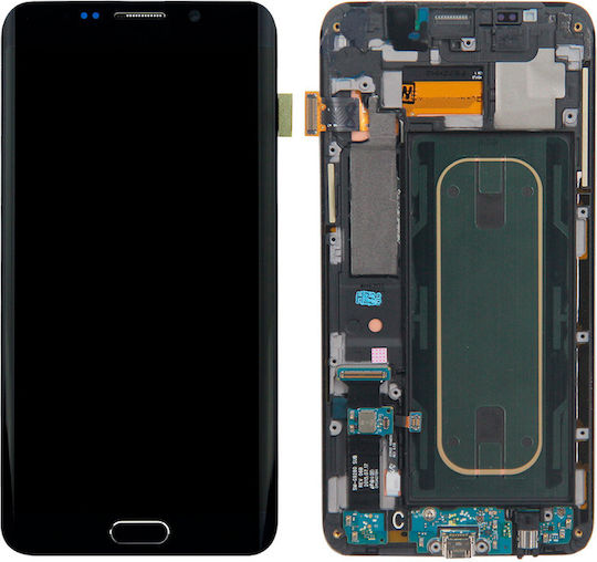 Lcd Assembly Frame Samsung Galaxy S6 Edge Plus Service Pack Verizon Black Sapphire