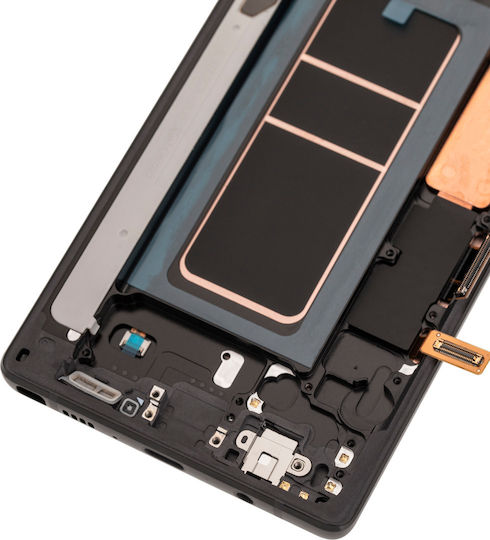 OLED Ersatzbildschirm für Samsung Galaxy Note 9 mit Rahmen Plus Mitternachts-Schwarz